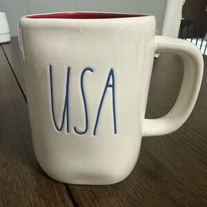 Rae Dunn USA Mug with Red Interior